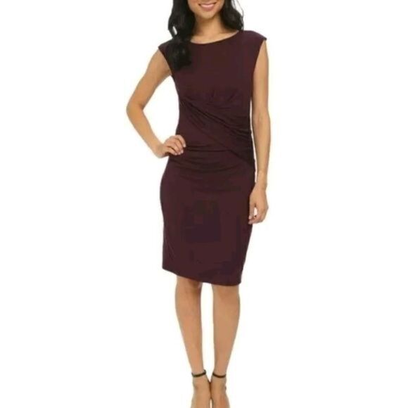 𝅺KUT FROM THE KLOTH Women's Petite‎ Mollee Knit Dress Sheath Purple - Picture 1 of 9